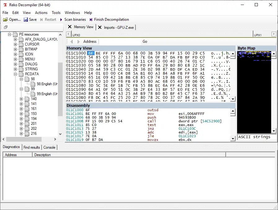 Reko screenshot